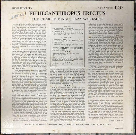 Charles Mingus - Pithecanthropus Erectus (Mono)