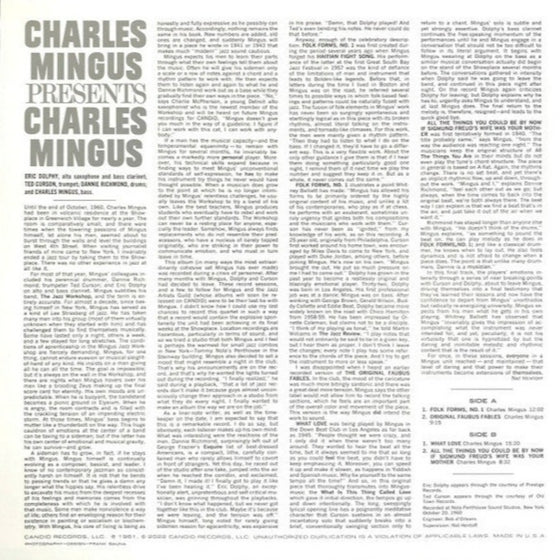 Charles Mingus - Presents Charles Mingus (Candid)