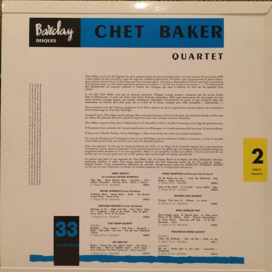 Chet Baker Quartet - Chet Baker in Paris, Vol 2 (Mono)