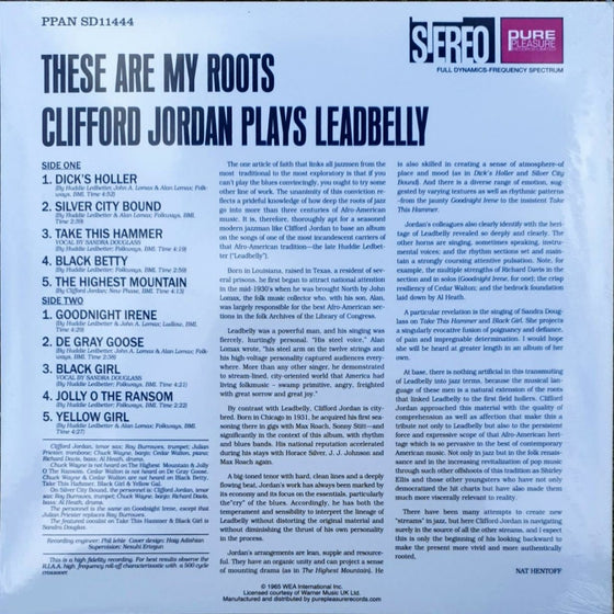 <transcy>Clifford Jordan - These Are My Roots,  Clifford Jordan Plays Lead Belly</transcy>