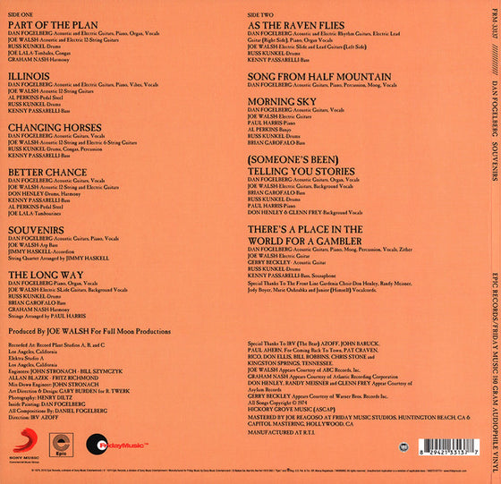 Dan Fogelberg - Souvenirs (Translucent Blue vinyl)