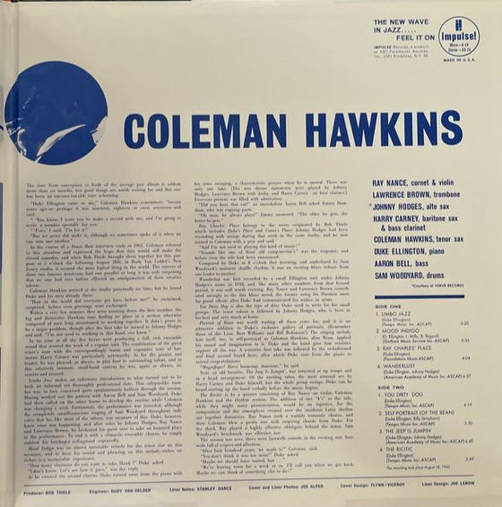 <transcy>Duke Ellington Meets Coleman Hawkins (2LP, 45 tours)</transcy>