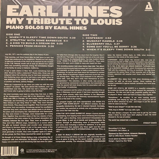 <transcy>Earl Hines - My Tribute To Louis: Piano Solos</transcy>