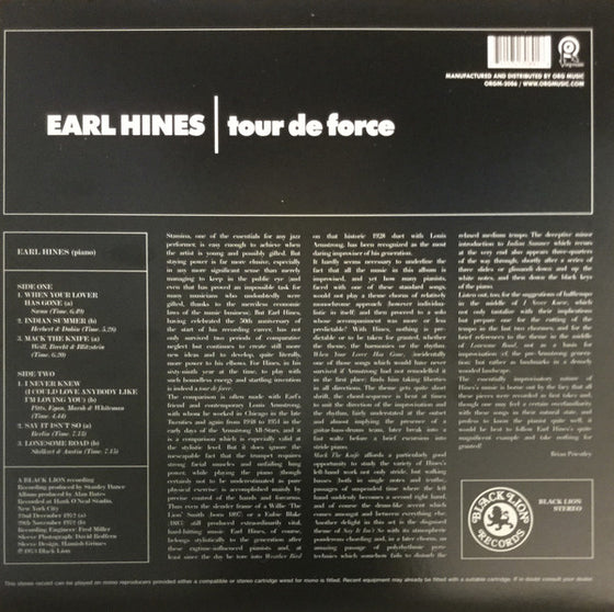 <transcy>Earl Hines - Tour De Force</transcy>