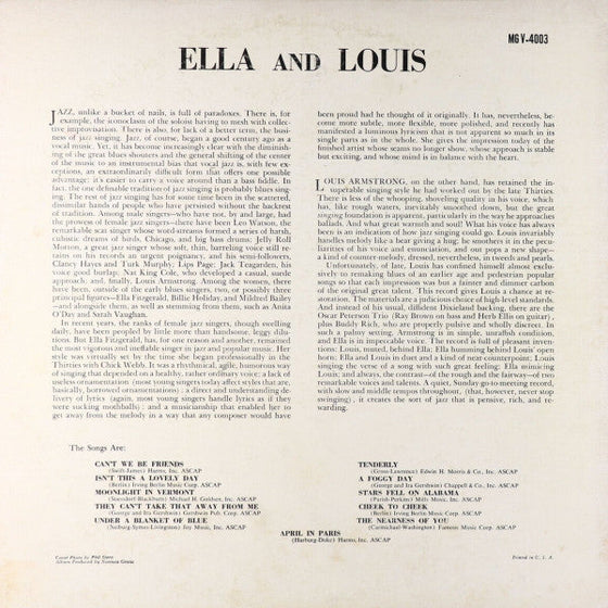 Ella Fitzgerald, Louis Armstrong - Ella and Louis