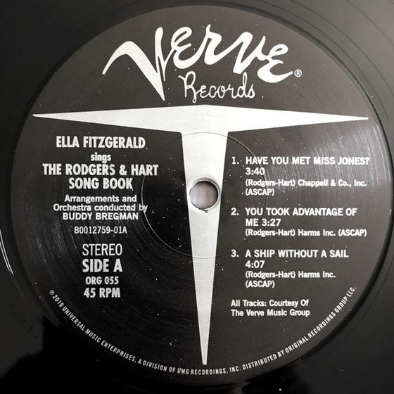 Ella Fitzgerald – Sings The Rodgers And Hart Song Book Volume 1 (2LP, 45RPM)