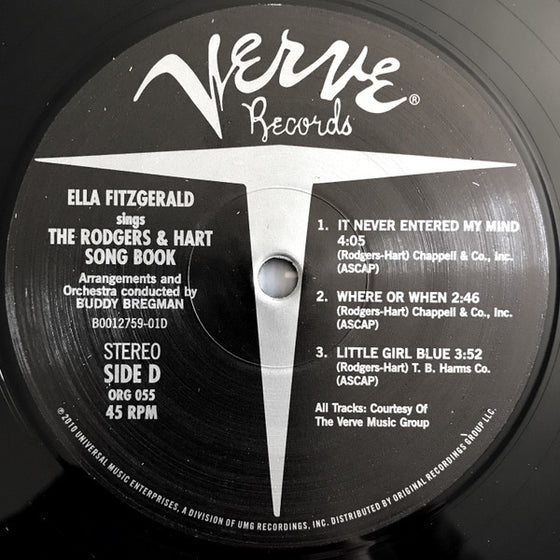 Ella Fitzgerald – Sings The Rodgers And Hart Song Book Volume 1 (2LP, 45RPM)
