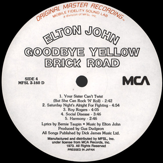 Elton John – Goodbye Yellow Brick Road (2LP, Half-speed Mastering, SuperVinyl)
