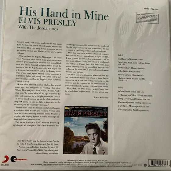 <transcy>Elvis Presley - His Hand In Mine (Vinyle avec marques blanches et argentées))</transcy>
