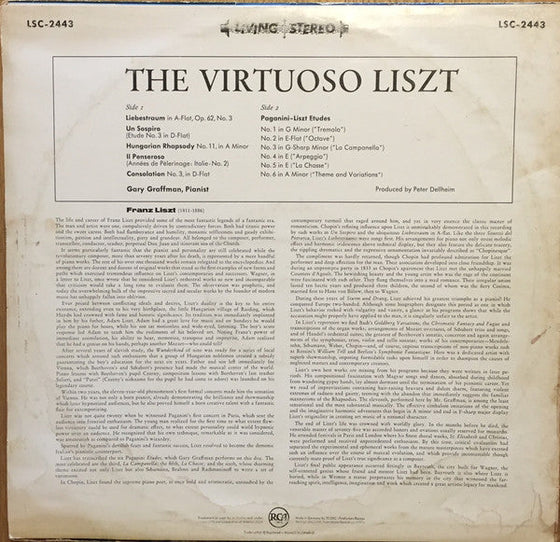 <tc>Liszt - Gary Graffman - The Virtuoso (Edition limitée numérotée - Numéro 140)</tc>