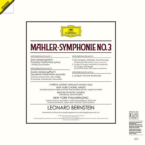Mahler - Symphony N°3 - Leonard Bernstein (2LP, Box set, Digital Recording)