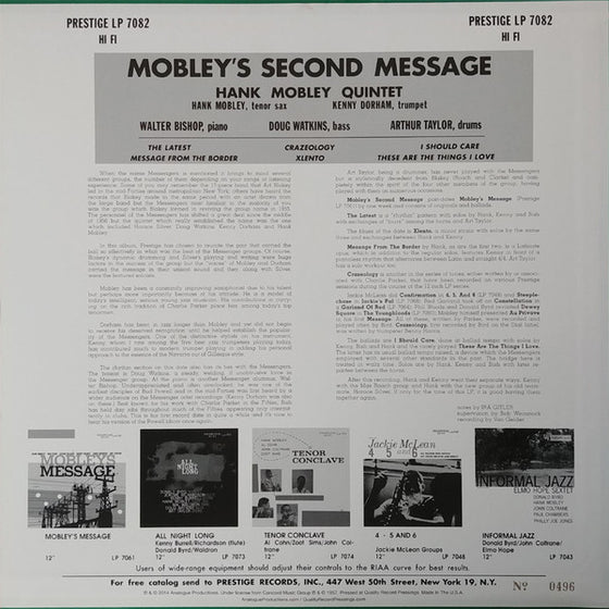 Hank Mobley - Mobley's 2nd Message (Mono)