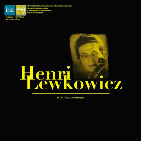<transcy>Henri Lewkowicz – RTF Recordings - Bartok, Saint-Saëns, Nin, Paganini (Mono, Edition japonaise)</transcy>