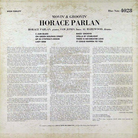 <transcy>Horace Parlan - Movin' & Groovin' (2LP, 45 tours, 180g)</transcy>