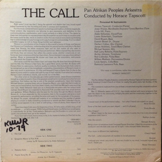 Horace Tapscott - The Call