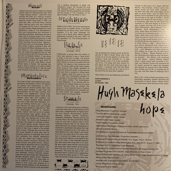 <tc>Hugh Masekela - Hope (4LP, Coffret, 45 tours)</tc>