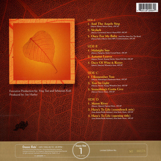<transcy>Jacintha - Autumn Leaves: The Songs Of Johnny Mercer (2LP, Edition limitée, 45 tours, One Step)</transcy>