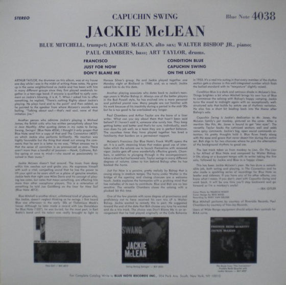 <transcy>Jackie McLean - Capuchin Swing (2LP, 45 tours)</transcy>