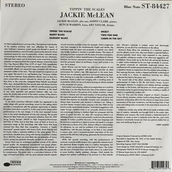 <transcy>Jackie McLean - Tippin' The Scales</transcy>