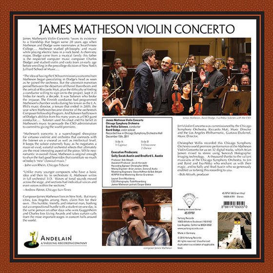 James Matheson - Violin Concerto (45RPM)