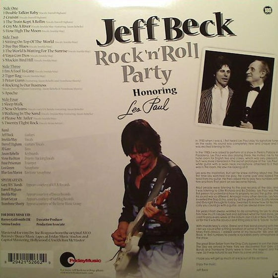 Jeff Beck Rock ´n´ Roll Party 2枚組LPレコード-