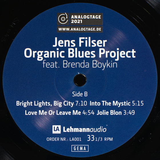 Jens Filser Organic Blues Project Featuring Brenda Boykin – Live 2021 (Half-speed Mastering)