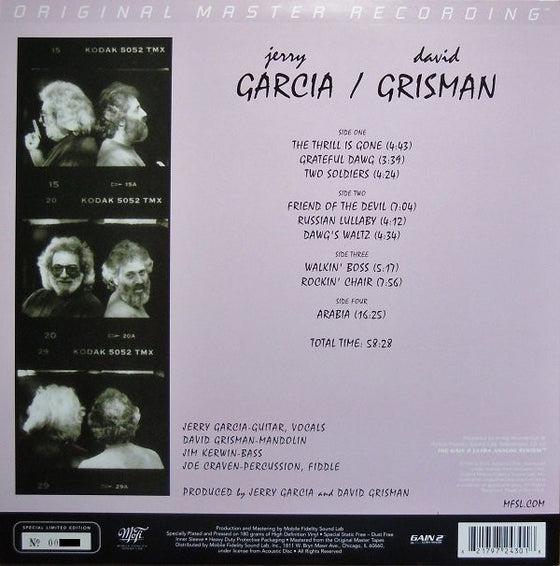 Jerry Garcia and David Grisman - Garcia/Grisman (2LP, Ultra Analog, Half-speed Mastering, 45 RPM)