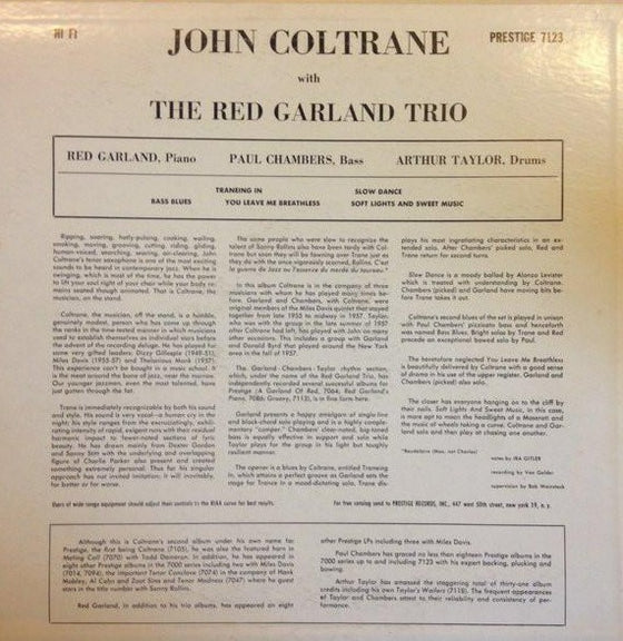 John Coltrane - With The Red Garland Trio (Mono)