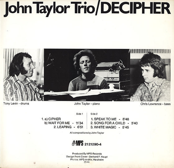 John Taylor Trio - Decipher