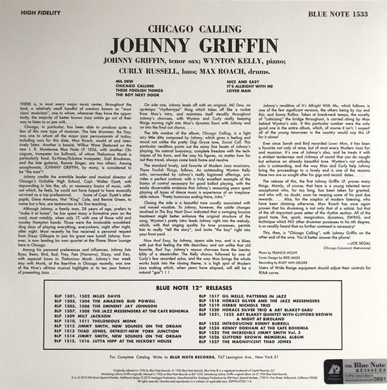 <transcy>Johnny Griffin - Introducing Johnny Griffin (2LP, 45 tours, Mono)</transcy>