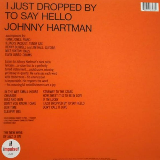 <transcy>Johnny Hartman - I Just Dropped By To Say Hello (2LP, 45 tours)</transcy>