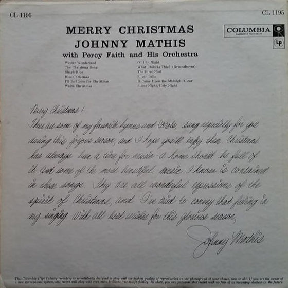 Johnny Mathis - Merry Christmas (Red vinyl)
