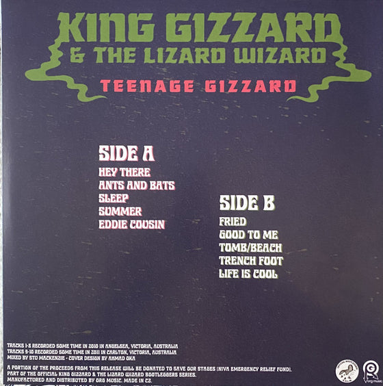 <transcy>King Gizzard & The Lizard Wizard - Teenage Gizzard (Vinyle rose et jaune)</transcy>