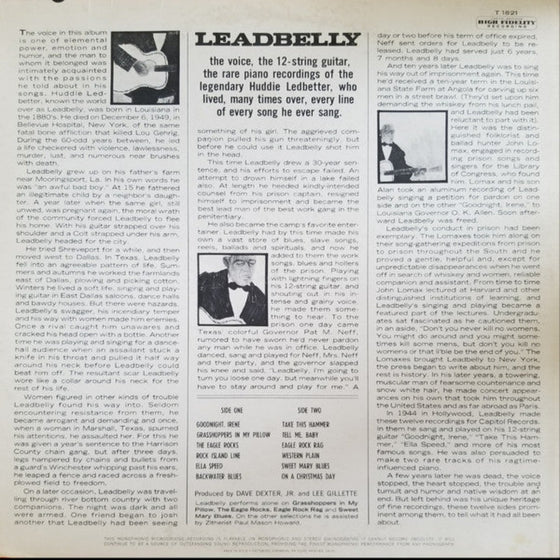 Leadbelly - Huddie Ledbetter’s Best - His Guitar, His Voice, His Piano