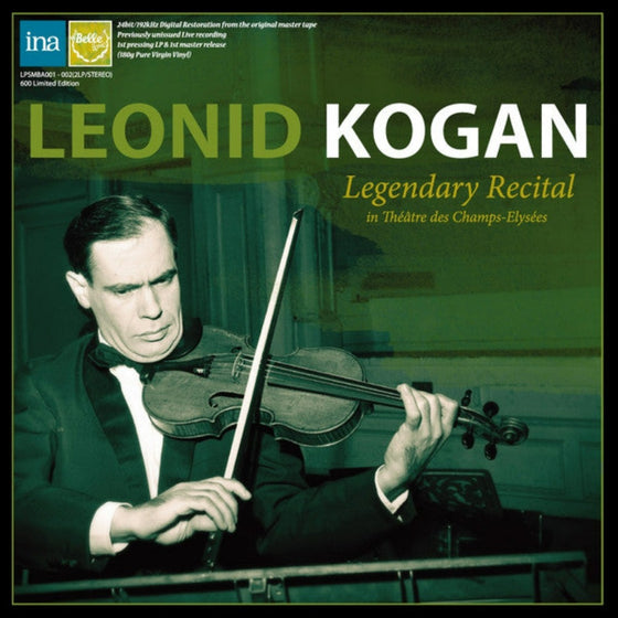 Leonid Kogan – Legendary Recital In Théâtre Des Champs-Elysées – Schubert, Brahms, J.S.Bach, Falla, Prokofiev (2LP, Japanese Edition)