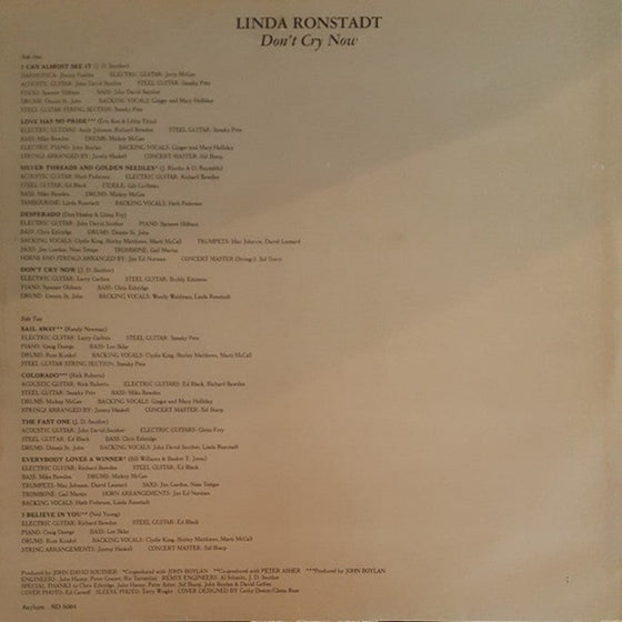 <transcy>Linda Ronstadt – Don't Cry Now (Ultra Analog, Half-speed Mastering)</transcy>