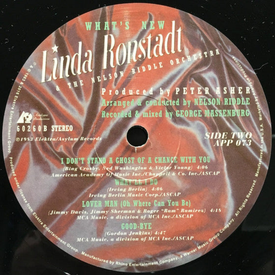 Linda Ronstadt & The Nelson Riddle Orchestra – What's New (200g)