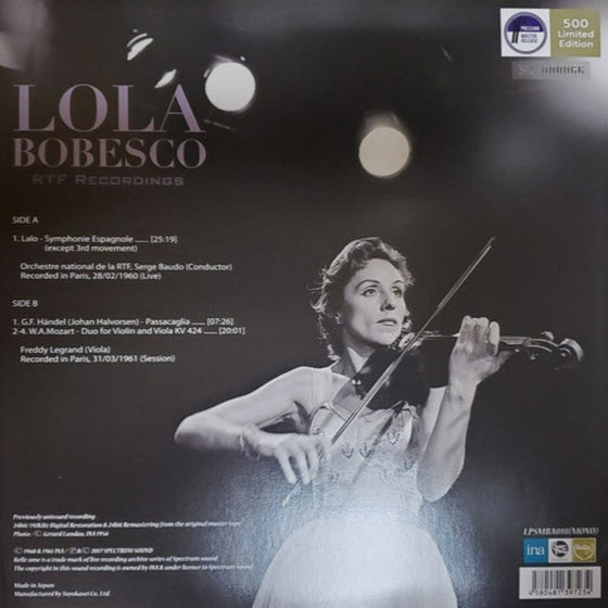<transcy>Lola Bobesco – RTF Recordings - Mozart, Handel, Lalo (Mono, Edition japonaise)</transcy>
