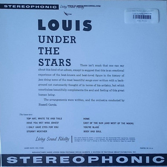 <transcy>Louis Armstrong – Louis under The Stars (200g)</transcy>