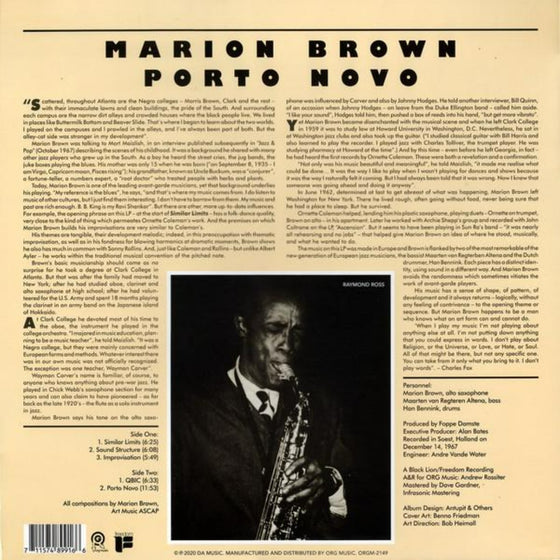<transcy>Marion Brown - Porto Novo (Vinyle translucide rouge)</transcy>