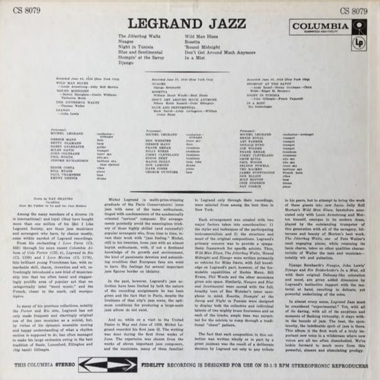 Michel Legrand and his Orchestra, featuring Miles Davis - Legrand Jazz