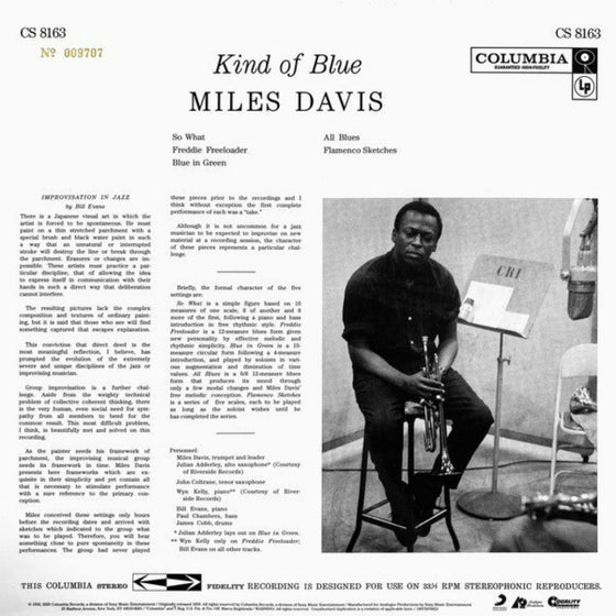<transcy>Miles Davis - Kind of Blue (1LP, Coffret, UHQR, 33 tours, 200g, vinyle translucide)</transcy>