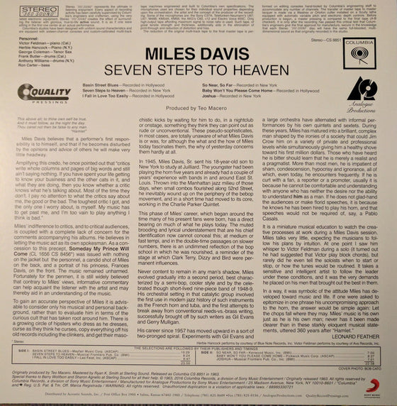 <transcy>Miles Davis - Seven Steps to Heaven (2LP, 45 tours)</transcy>