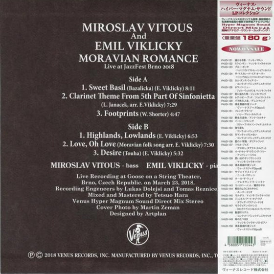 Miroslav Vitous And Emil Viklicky - Moravian Romance (Japanese edition)