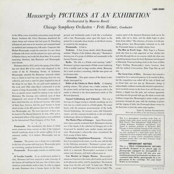 <transcy>Moussorgsky & Ravel - Pictures At An Exhibition - Fritz Reiner (1LP, 33 tours, 200g)</transcy>
