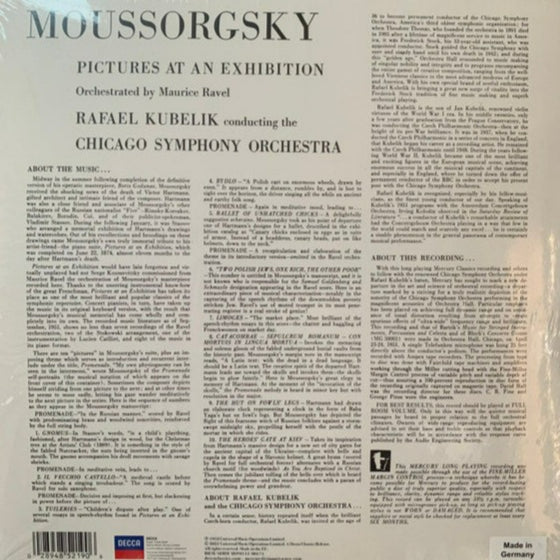 <transcy>Mussorgsky - Pictures at an Exhibition - Orchestration par Maurice Ravel - Rafael Kubelik & The Chicago Symphony Orchestra (Mono, Half-Speed Mastering)</transcy>