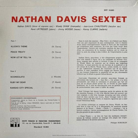 Nathan Davis Sextet – Peace Treaty