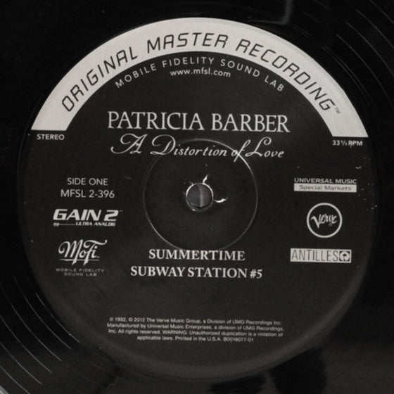 <transcy>Patricia Barber – A Distortion Of Love (2LP, Ultra Analog, Half-speed Mastering)</transcy>