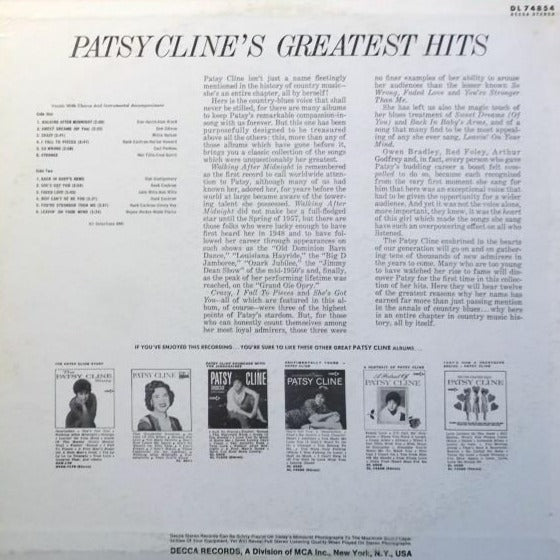 Patsy Cline - Greatest Hits (1LP, 180g, 33RPM)