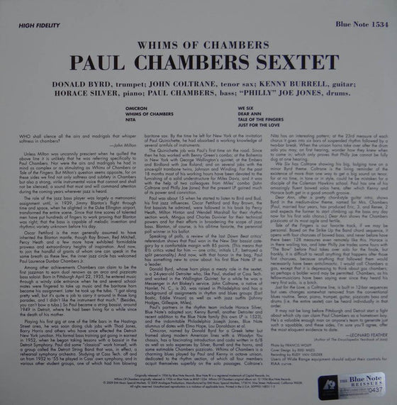 <transcy>Paul Chambers - Whims of Chambers (2LP, 45 tours)</transcy>